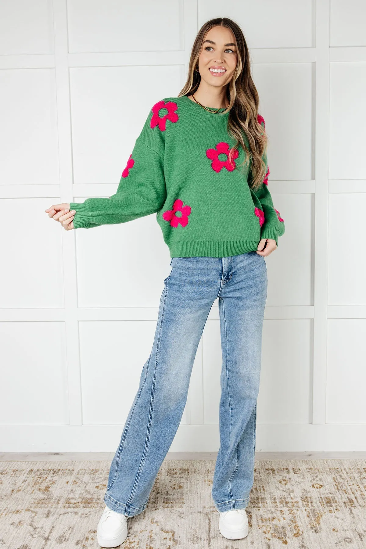 Hazel Blues® |  Follow Your Heart Drop Shoulder Sweater