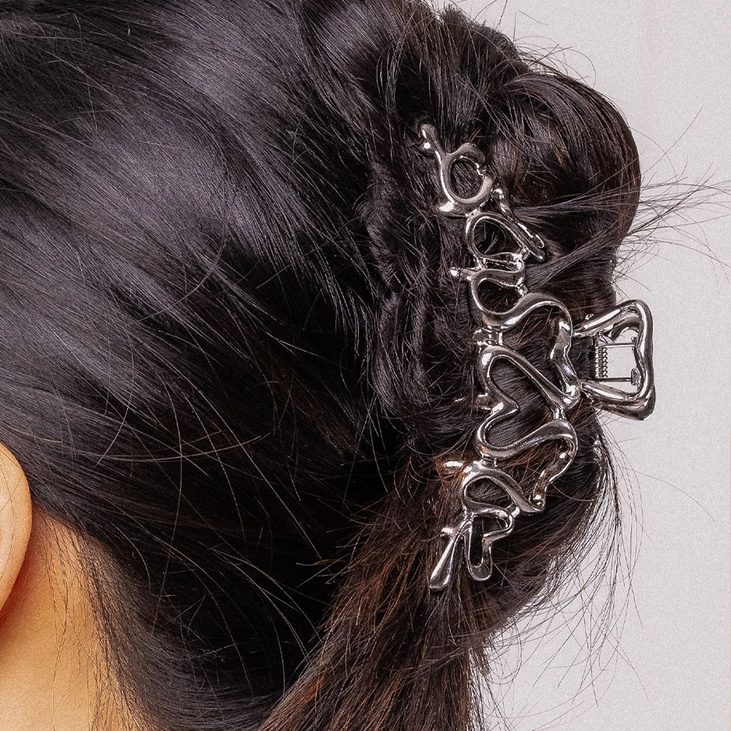 Heart Squiggle Claw Clip