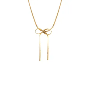 Herringbone Bow Tie Necklace