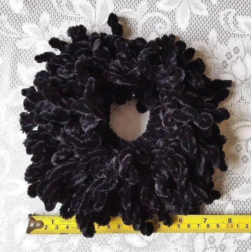 Hijab Khaleeji Volumizer Velvet Scrunchie Large Maxi Flower Hair Tie Bun Scarf