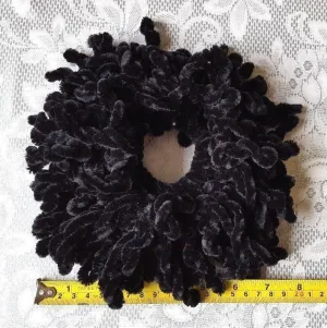 Hijab Khaleeji Volumizer Velvet Scrunchie Large Maxi Flower Hair Tie Bun Scarf