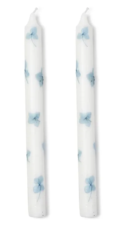 Hydrangea Flowers on Taper Candles