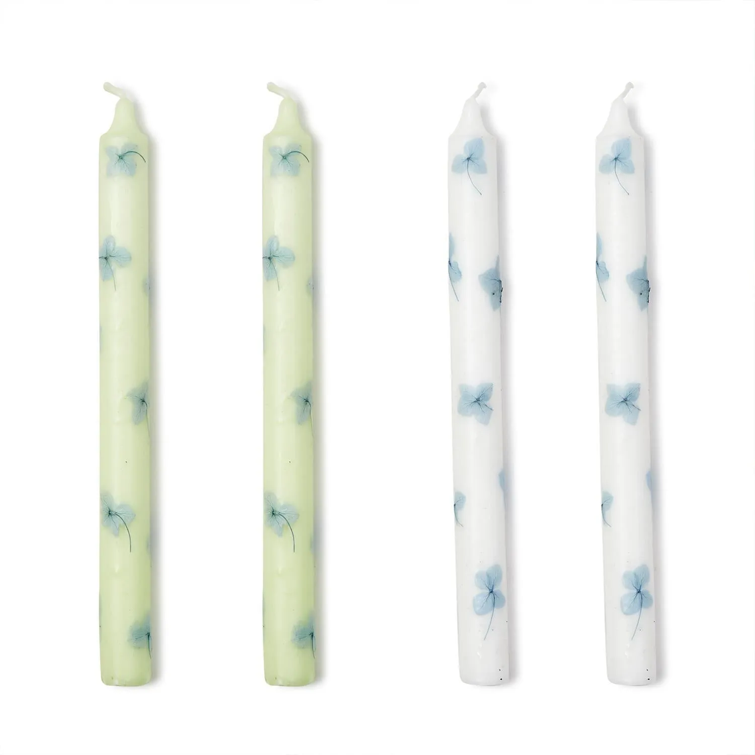 Hydrangea Flowers on Taper Candles