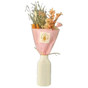 Idlewild Floral Co. - Dried Seasonal Bouquet w/ White Vase