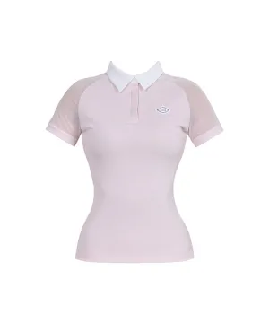 J.Jane Mesh Sleeve Raglan T-Shirt - Pink