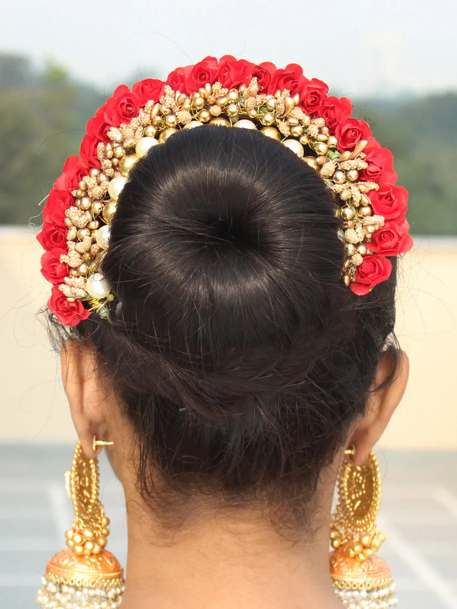 Karuna Artificial Flowers Hair Bun Bridal Gajra