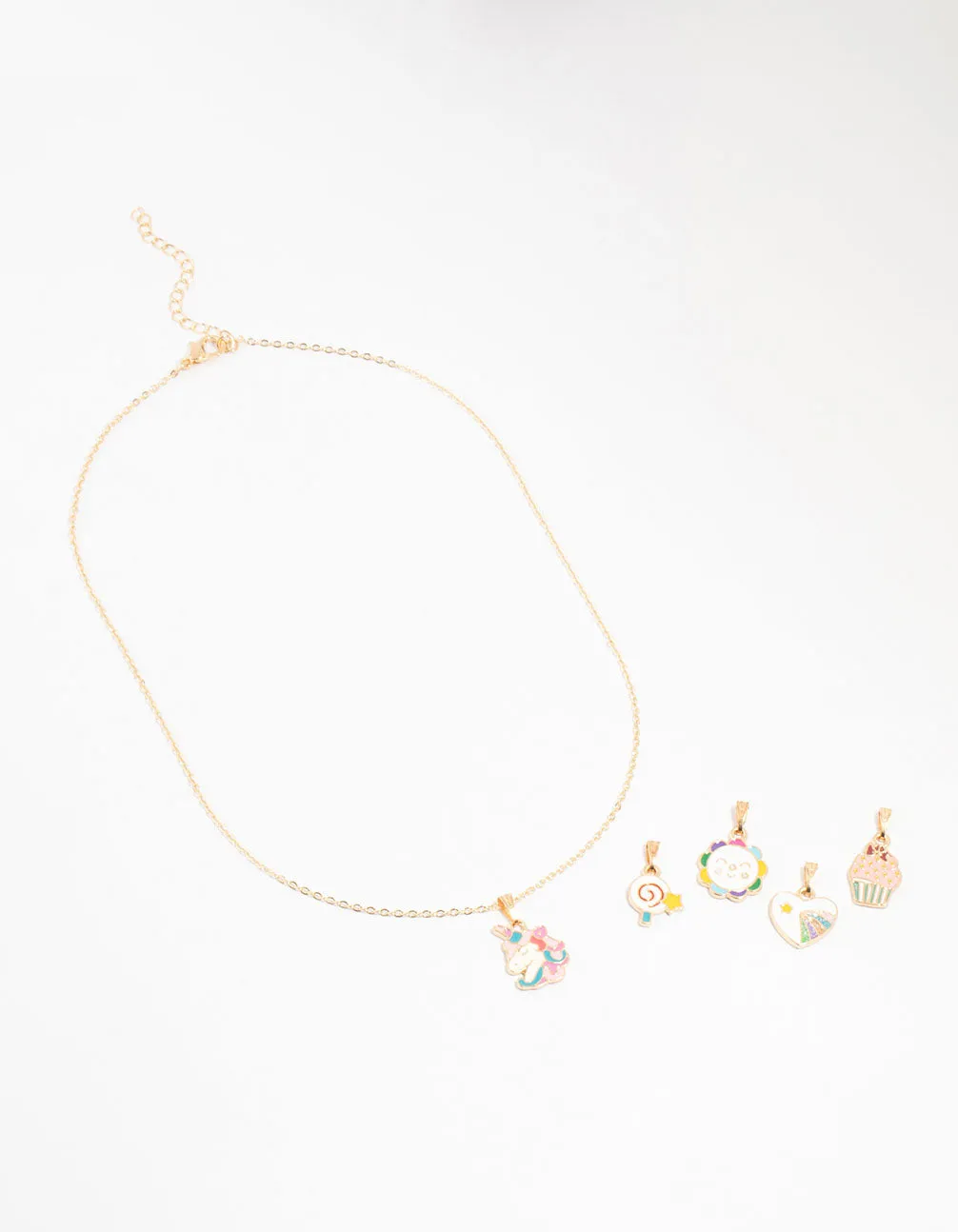 Kids Gold Unicorn Charm Necklace