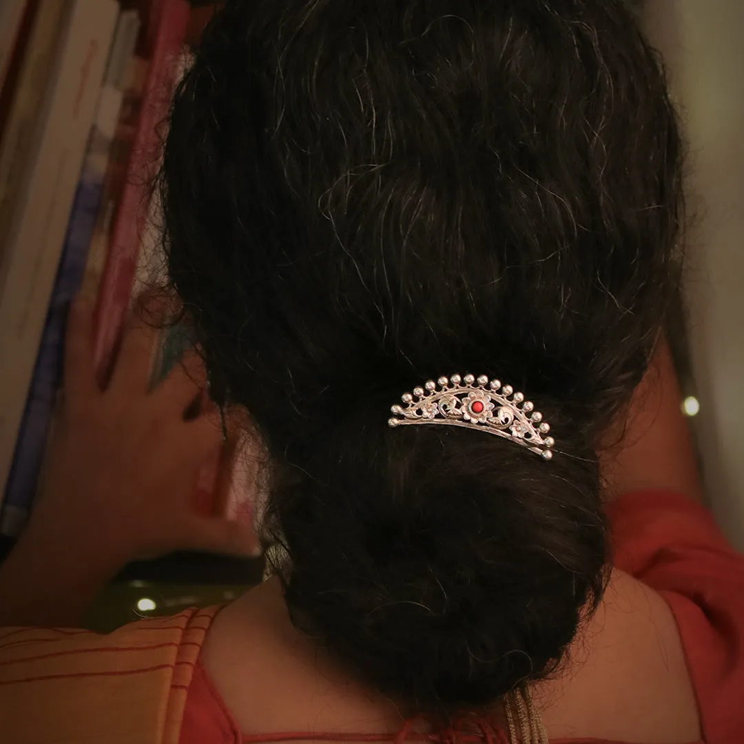 Kiran Silver Hairpin by MOHA