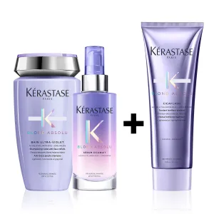 Kérastase Blonde Shampoo, Overnight Serum & Cicaflash Conditioner - Blonde Bundle