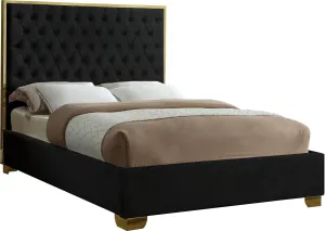 Lana Black Velvet Full Bed