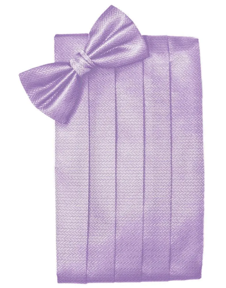 Lavender Herringbone Kids Cummerbund
