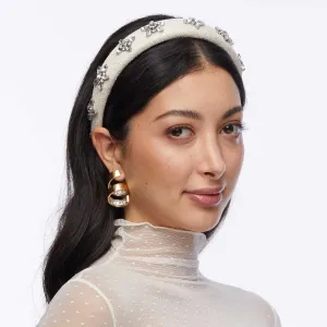 Lele Sadoughi Ivory Alice Crystal Star Headband