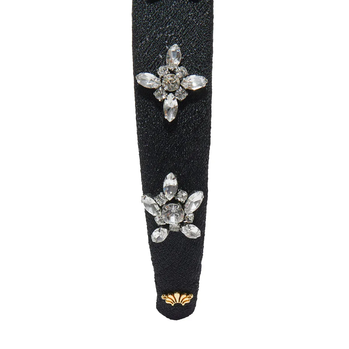 Lele Sadoughi Jet Alice Crystal Star Headband