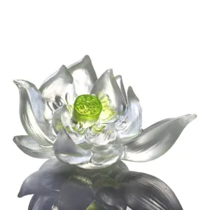 LIULI, Hand Made, Crystal Flower, Lotus, Your Tranquil Heart