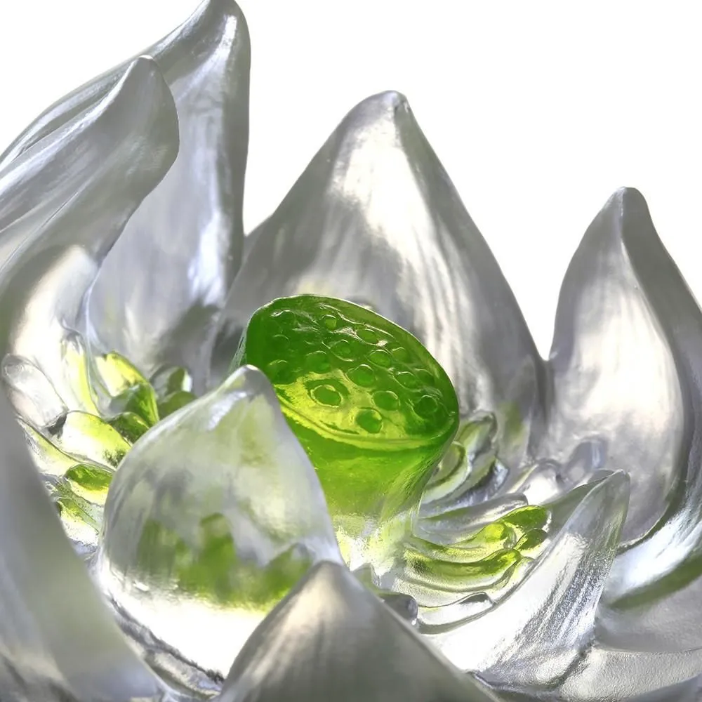 LIULI, Hand Made, Crystal Flower, Lotus, Your Tranquil Heart