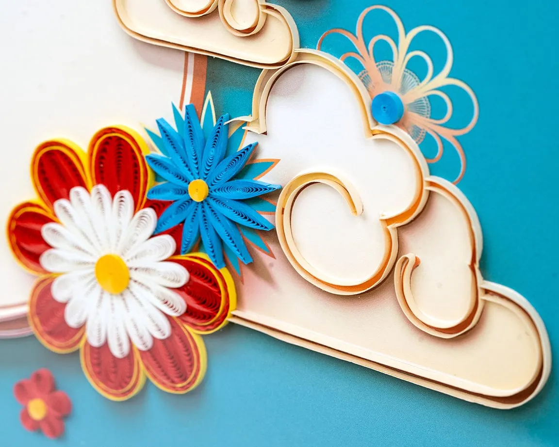 LTD Vietnam Wall Art Series - Quilled Celestial Blossom