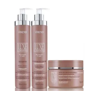 Luxe Blonde Care Hydro-Protector Anti-Porosity System Kit 3 Products - Amend