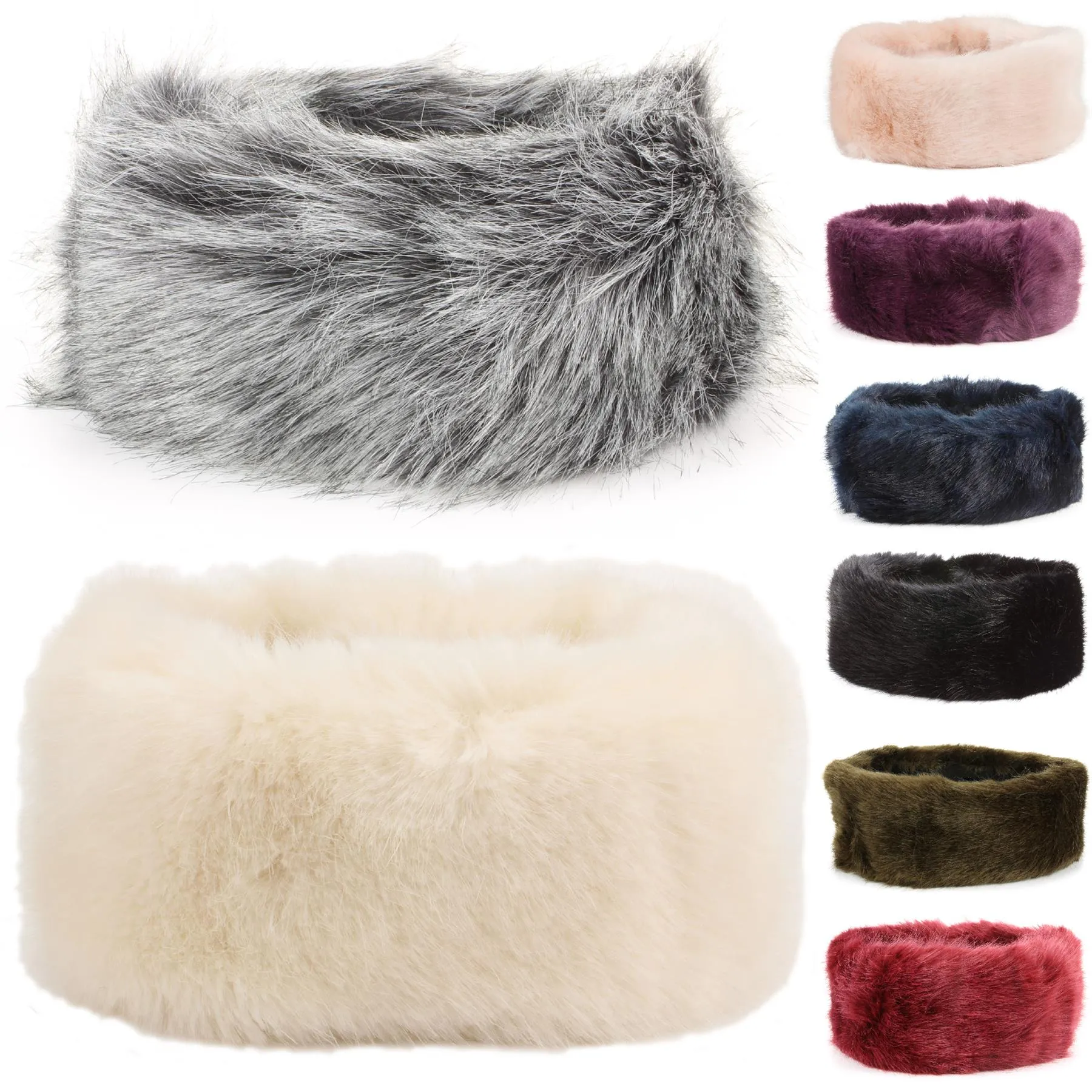 Luxury faux fur headband
