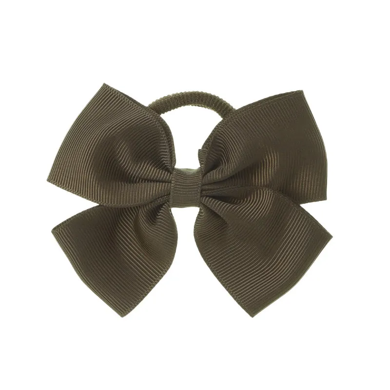 Medium Bow Hair Tie Brown