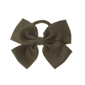 Medium Bow Hair Tie Brown