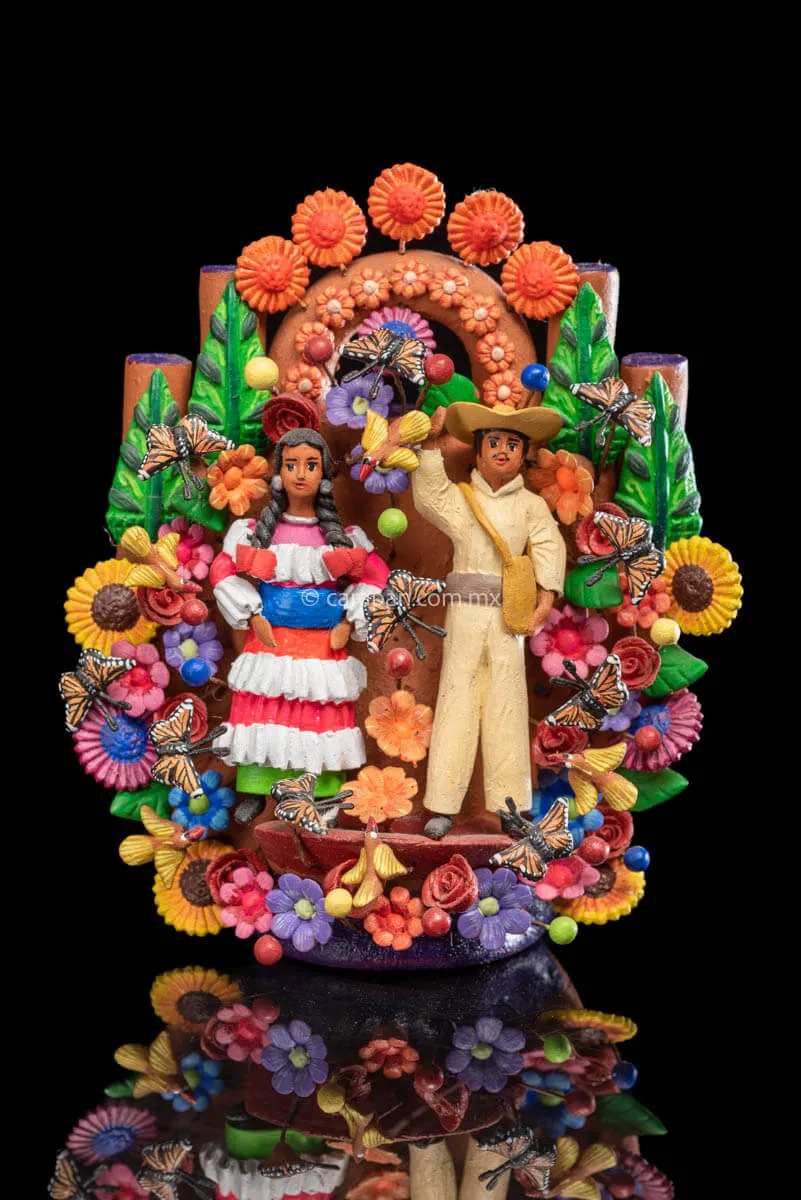 Mexican Tree of Life with Mazahua Indigenous Couple