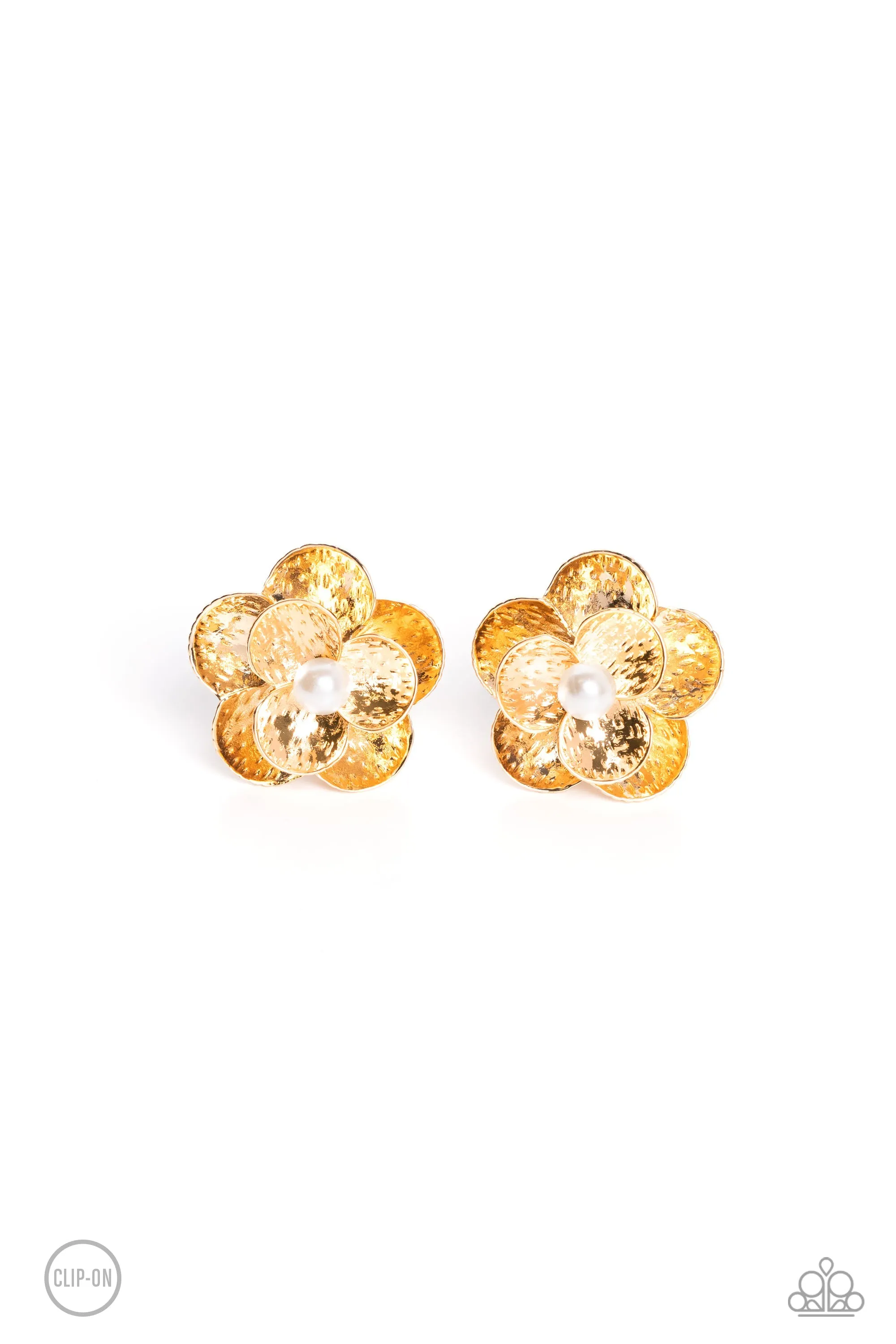 Miami Magic - Gold Clip-On Earring
