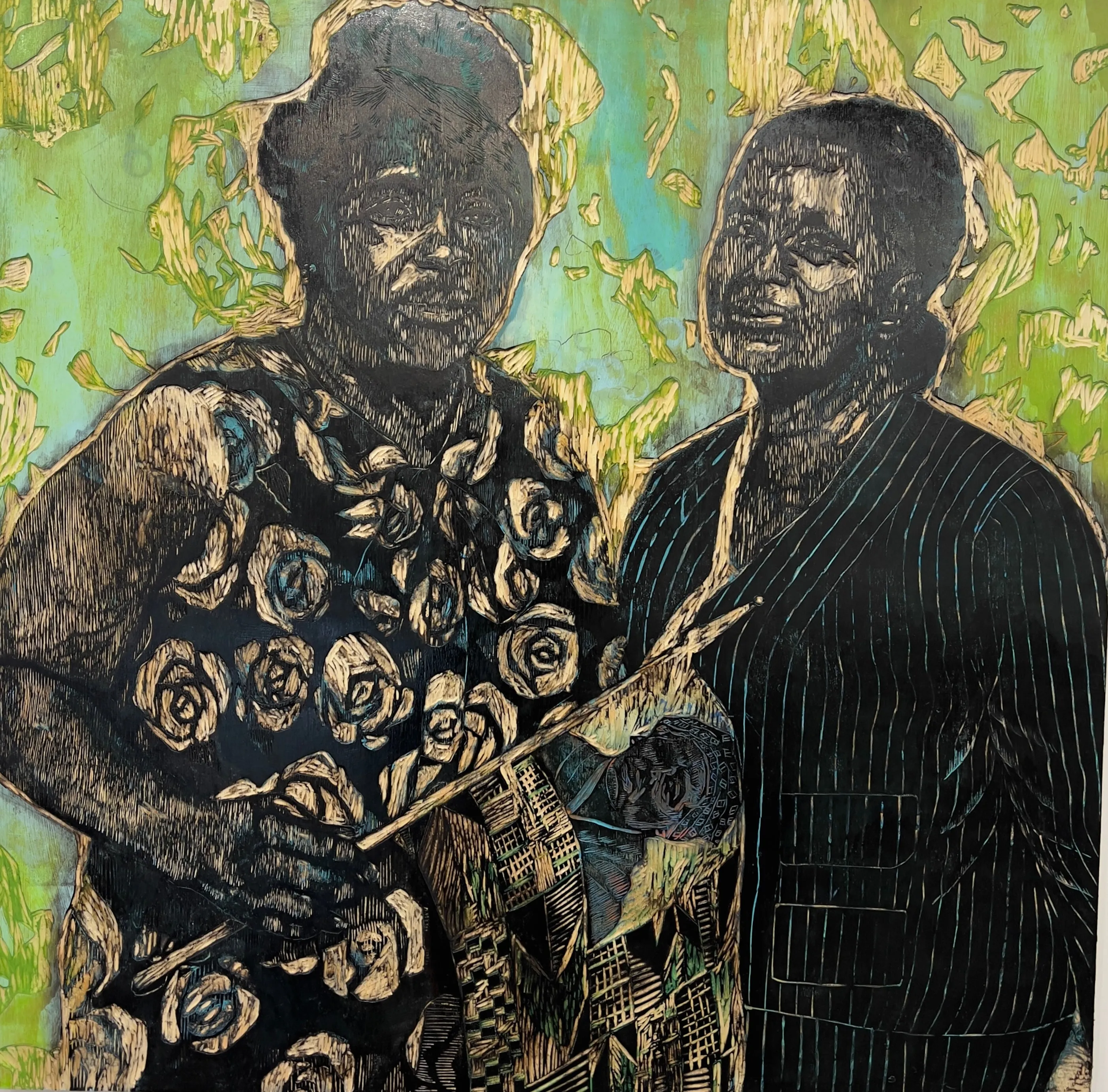 Mims, Traci (Flowers for Their Stripes Woodblock)
