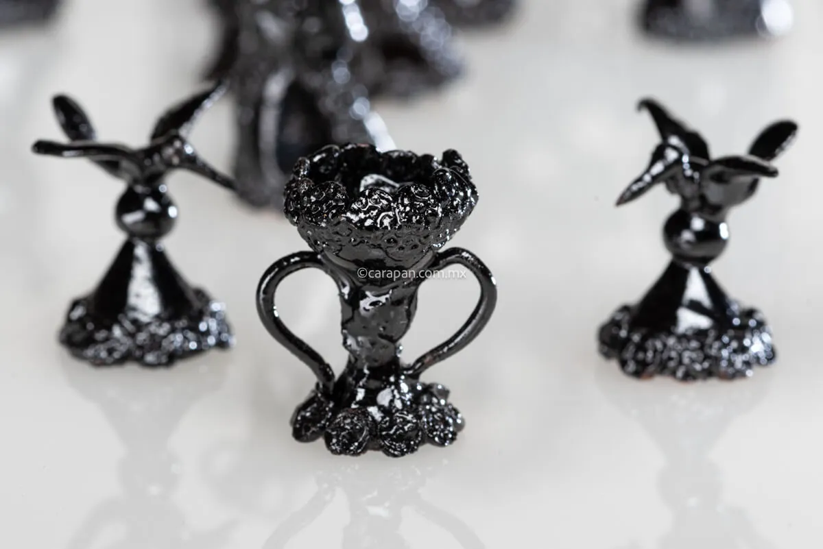 Miniature Via Crucis Black Glazed Clay Award Winning!