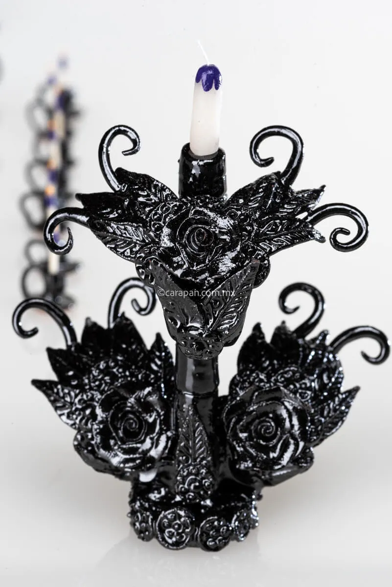 Miniature Via Crucis Black Glazed Clay Award Winning!