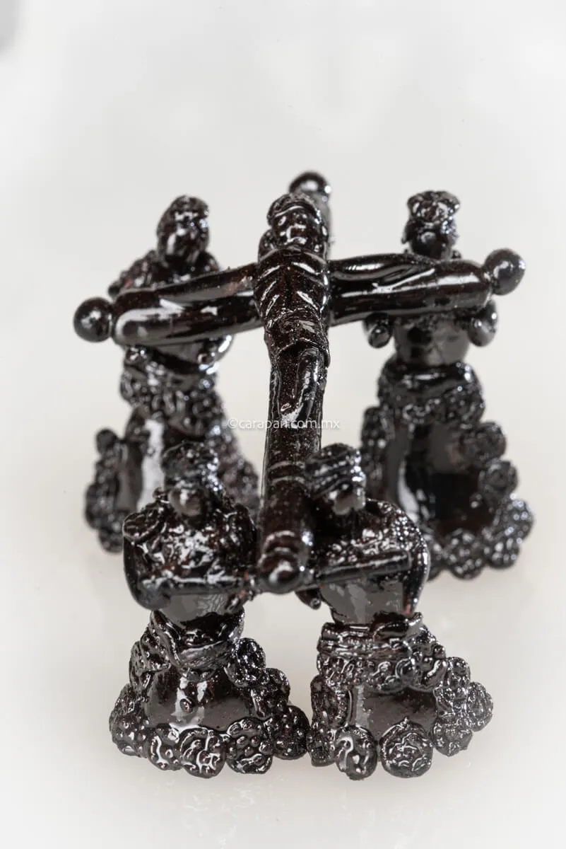 Miniature Via Crucis Black Glazed Clay Award Winning!