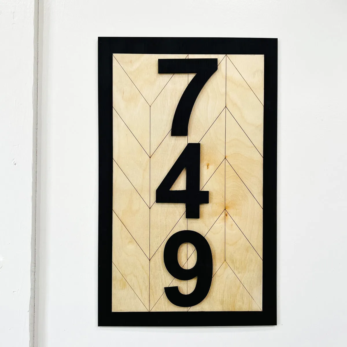 Modern House Number Plaque