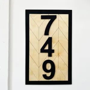 Modern House Number Plaque