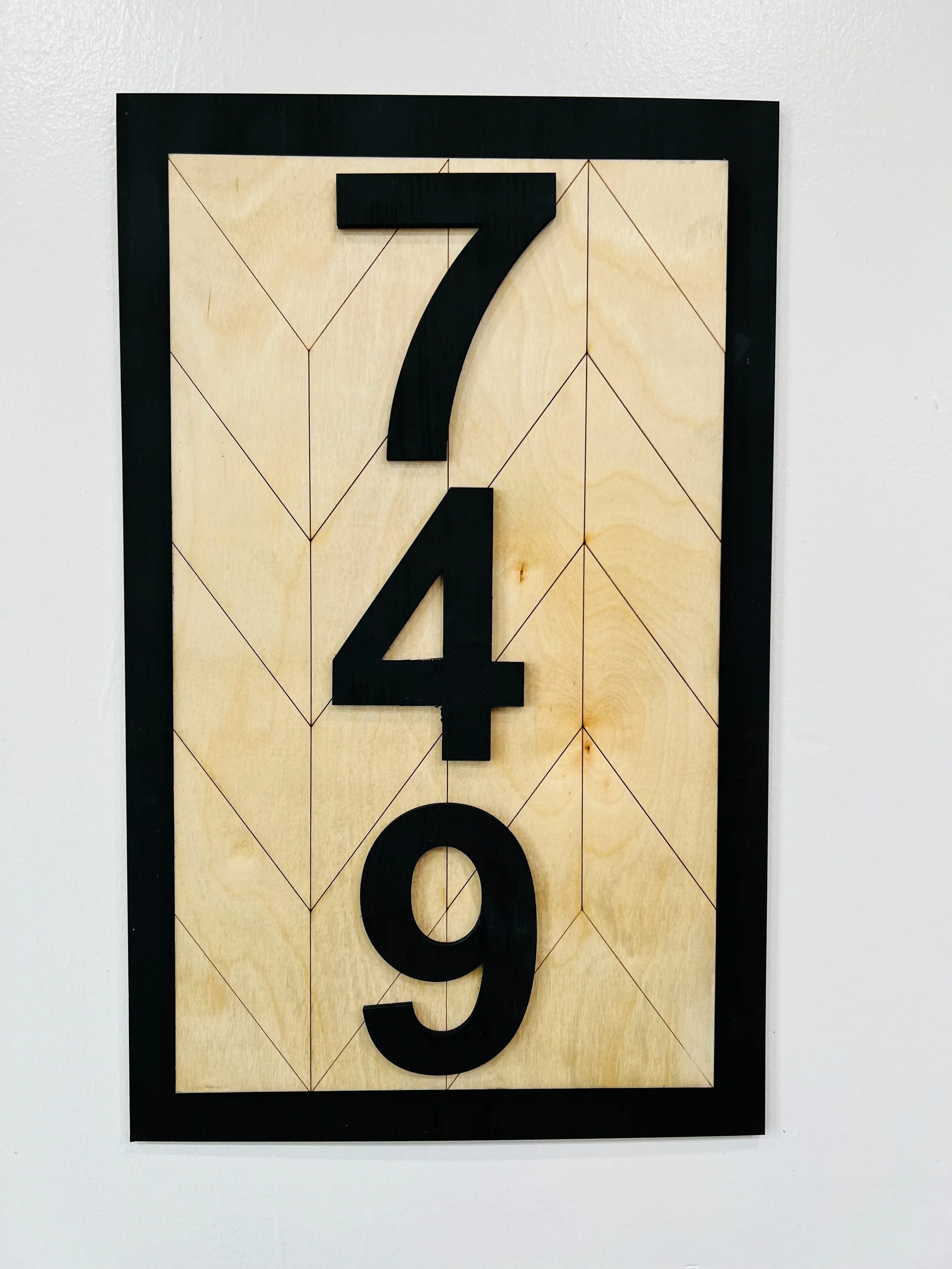 Modern House Number Plaque