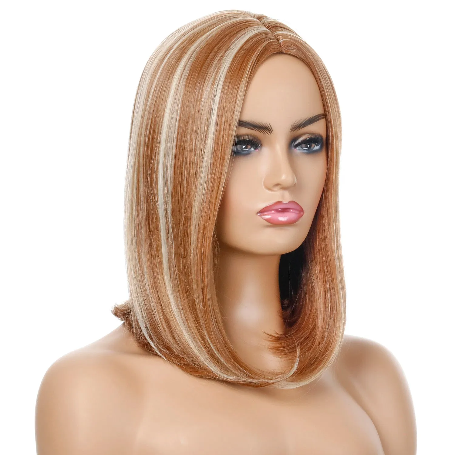 Monica | Blonde Medium Long Straight Synthetic Hair Wig