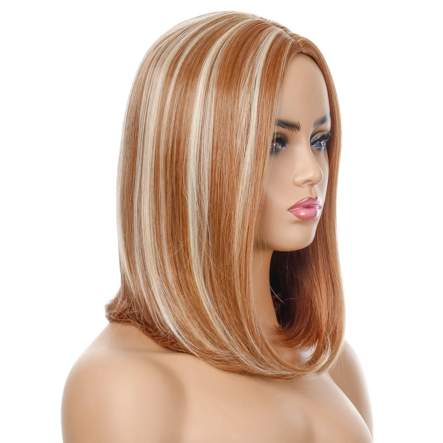 Monica | Blonde Medium Long Straight Synthetic Hair Wig