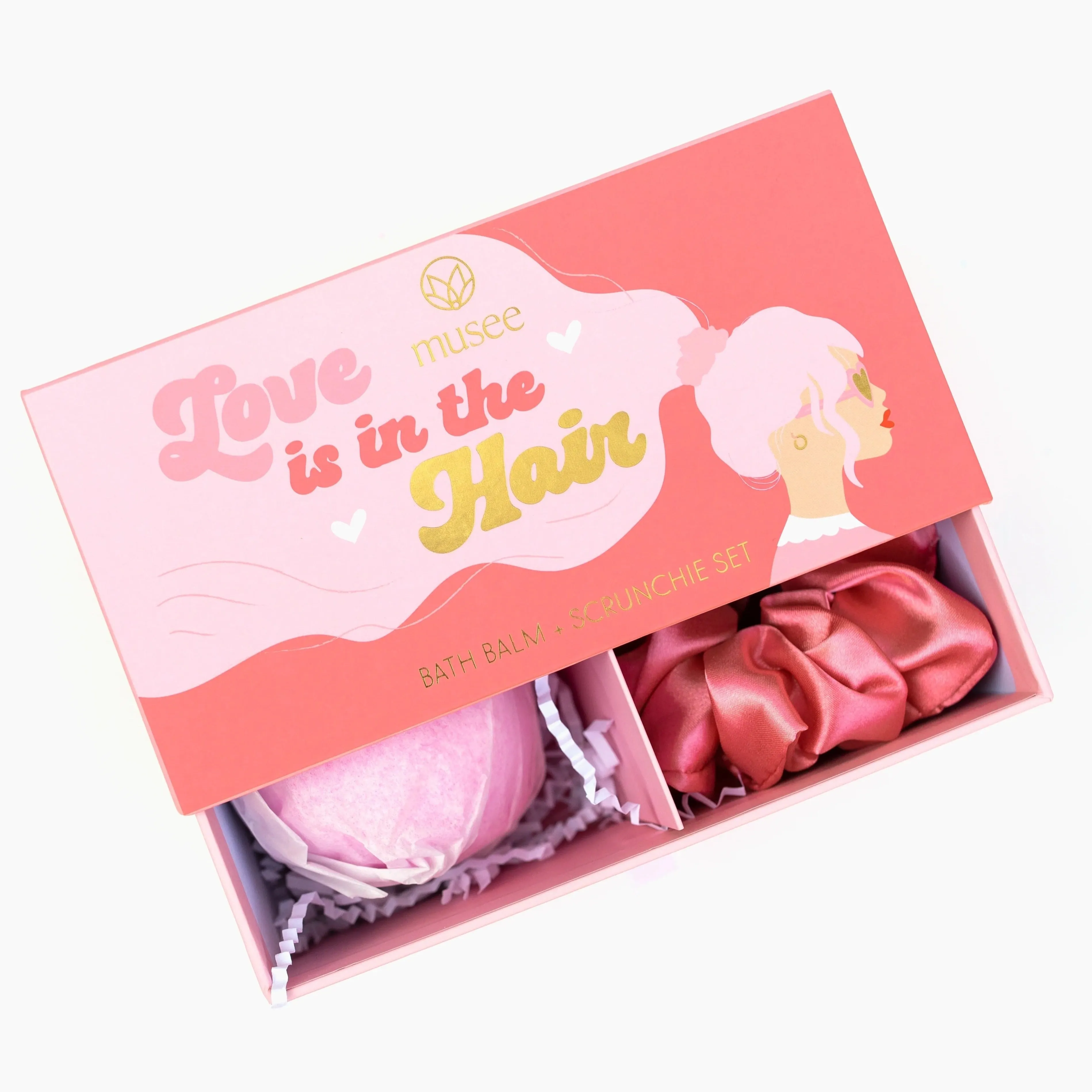 Musee Love Is In The Hair Bath Balm   Scrunchies Set