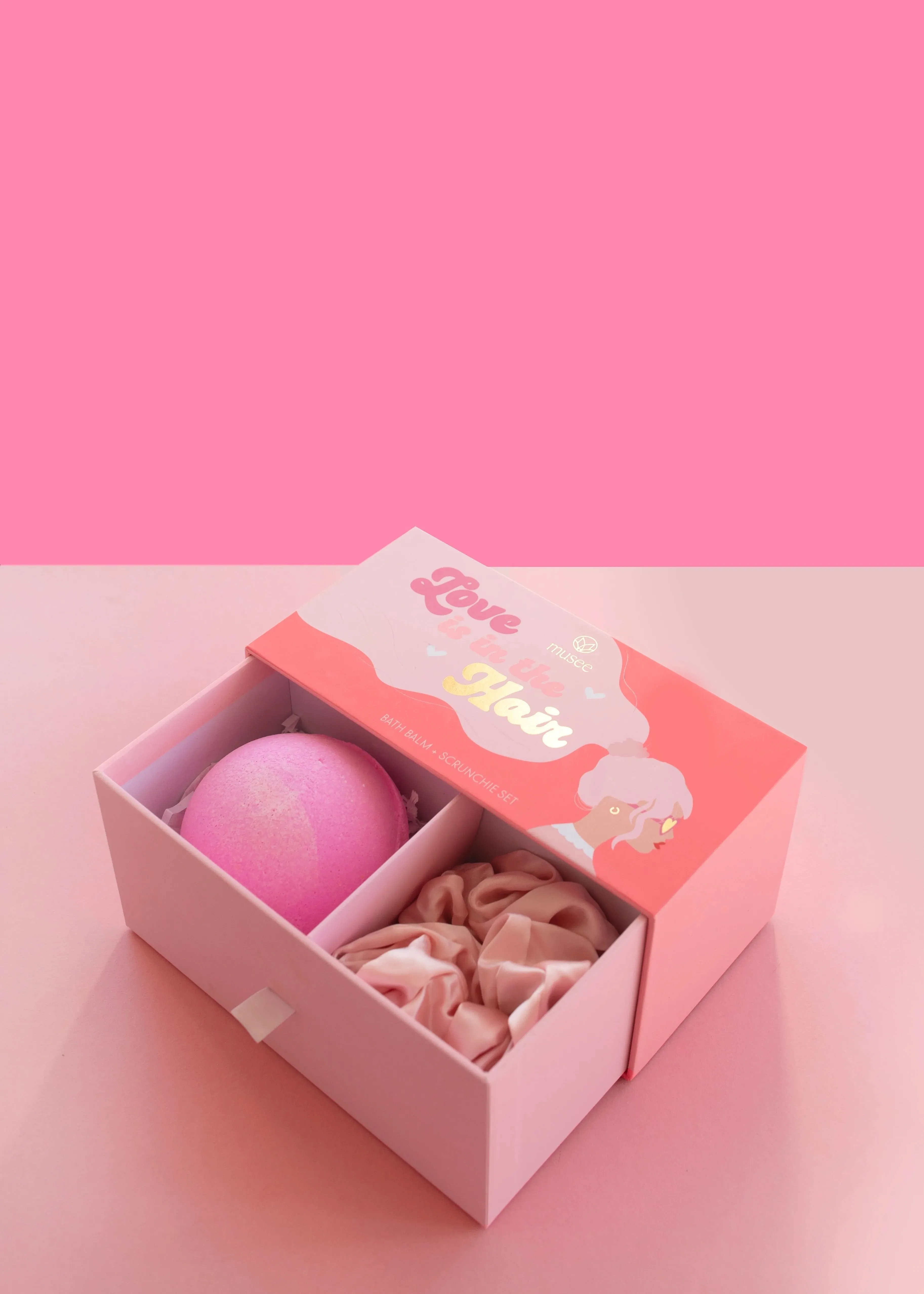 Musee Love Is In The Hair Bath Balm   Scrunchies Set