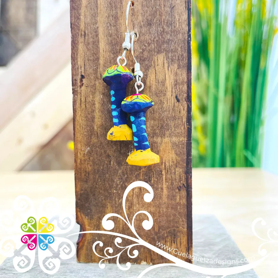 Mushroom Alebrije - Artisan Earrings