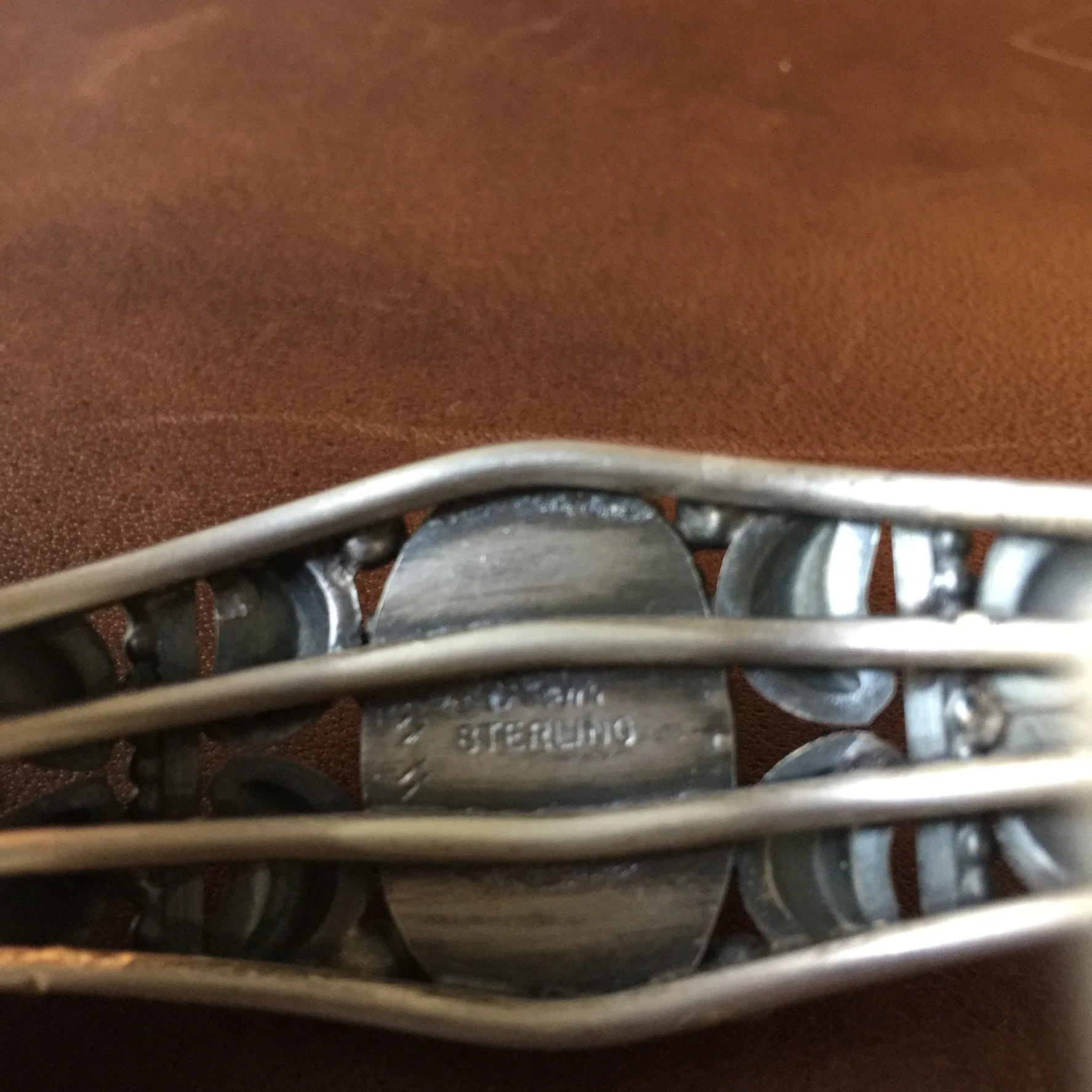 Navajo Handmade Sterling Silver Bisbee Turquoise Bracelet Signed Danny Clark