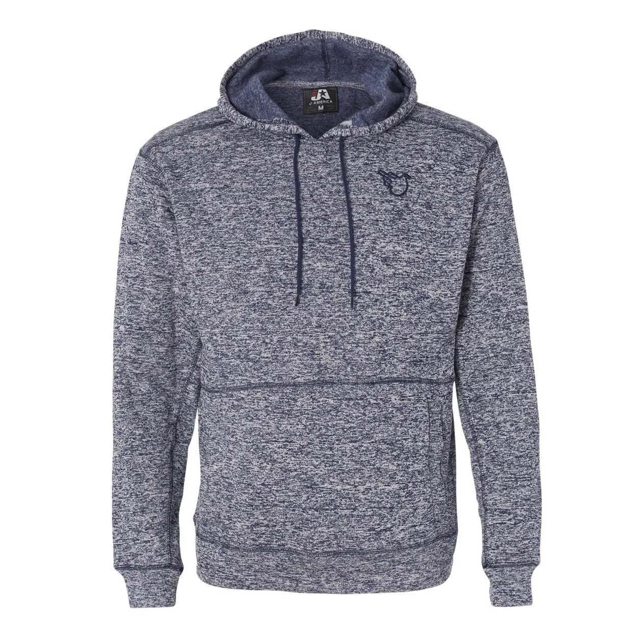 Navy Fleck Fleece Hooded Sweatshirt