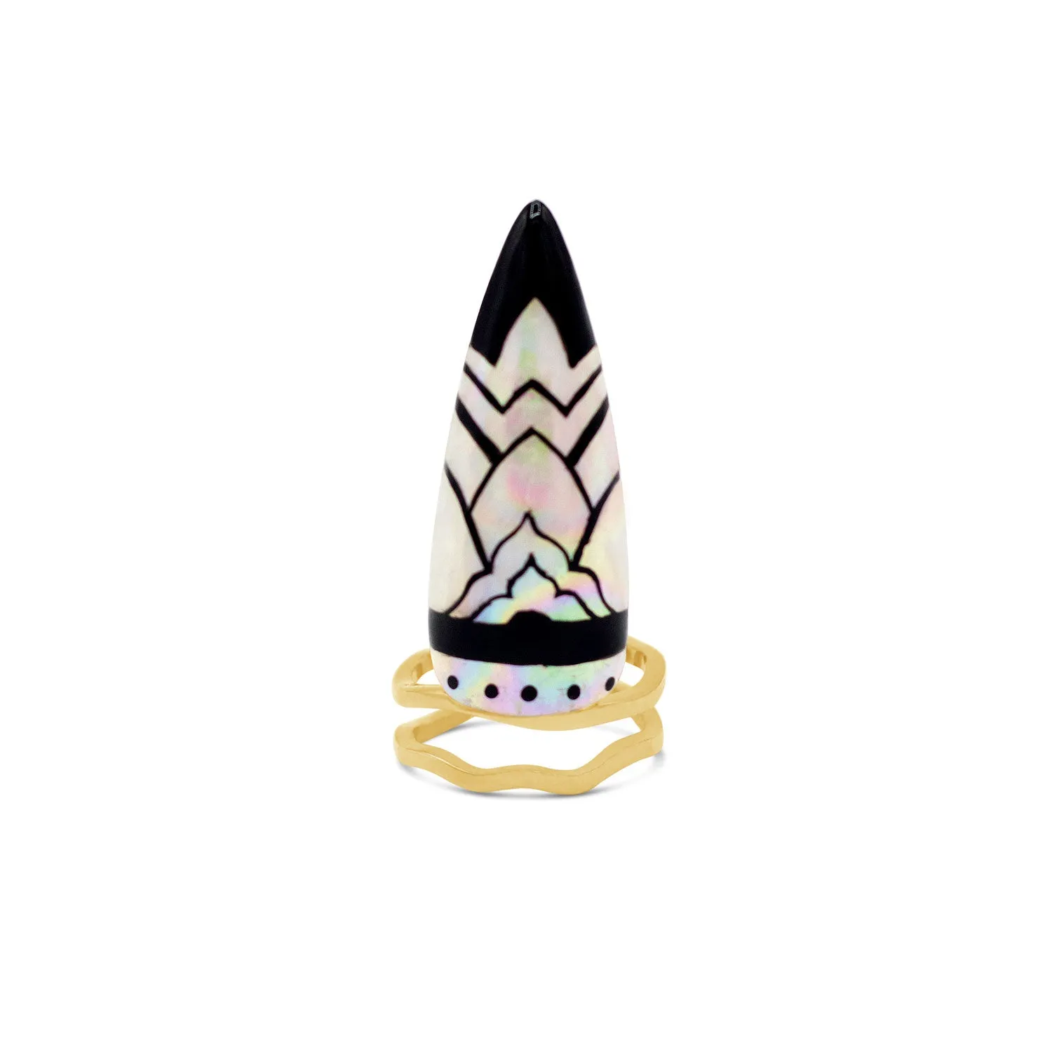 Norigae Lotus Nail Ring - Set of 5