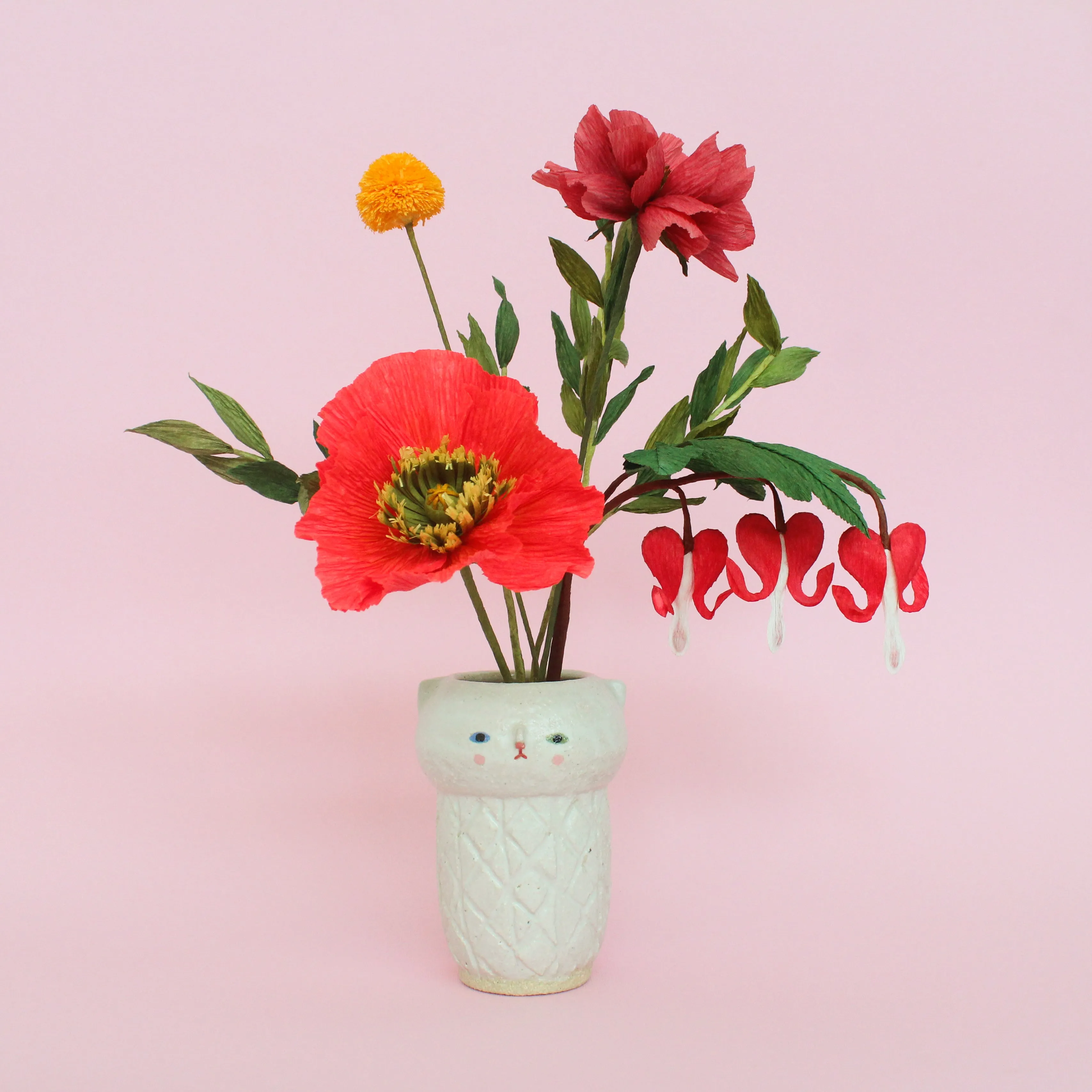 Old Kitty   Paper Flowers