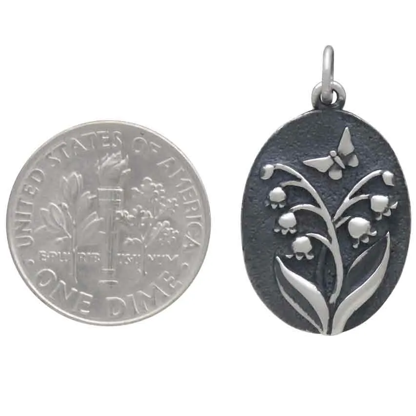 Oval Lily of the Valley Charm-1924