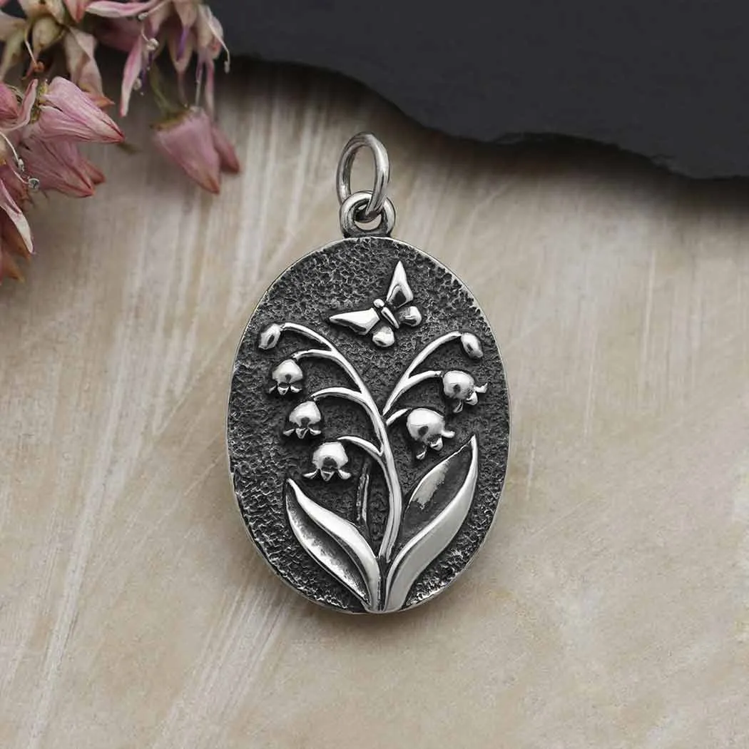 Oval Lily of the Valley Charm-1924