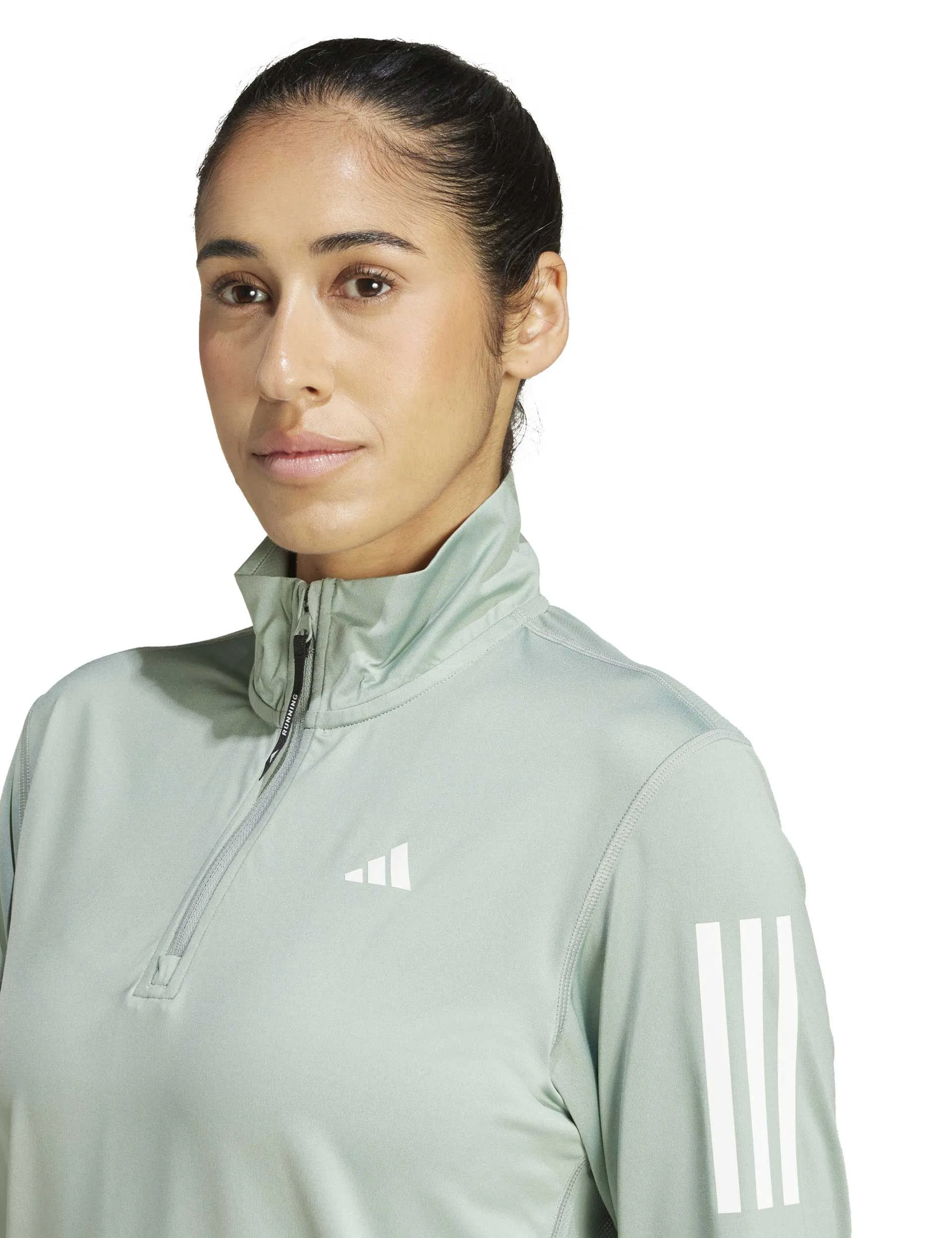 Own the Run Half-Zip Jacket - Silver Green