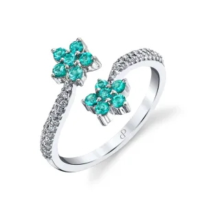 Parallel Worlds - 18K White Gold Natural Paraiba Tourmaline Ring