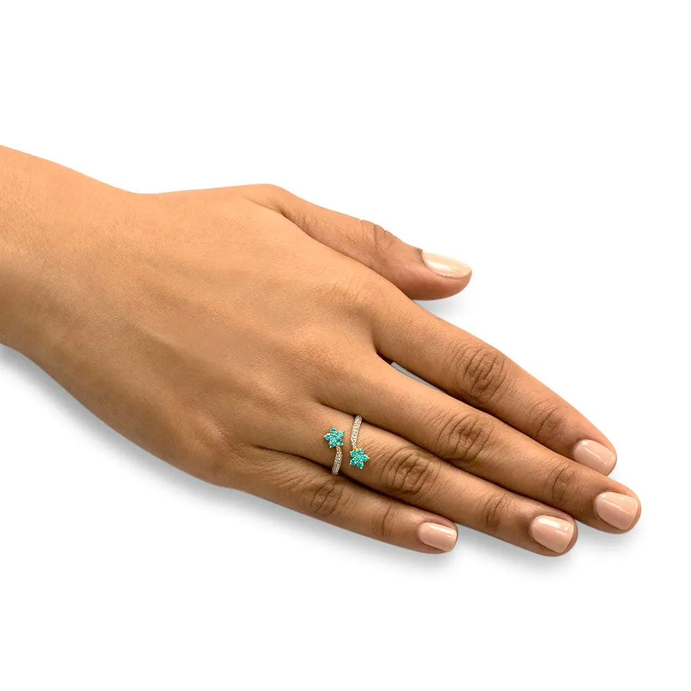 Parallel Worlds - 18K Yellow Gold Natural Paraiba Tourmaline Ring