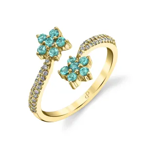 Parallel Worlds - 18K Yellow Gold Natural Paraiba Tourmaline Ring