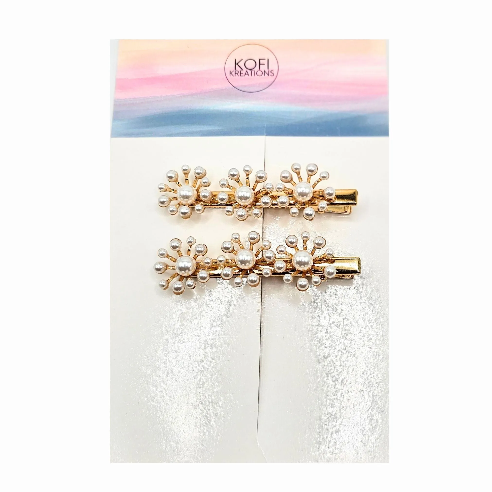 Pearl Flower Bobby Pins