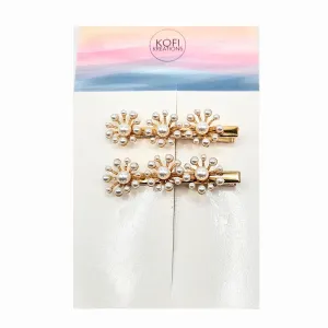 Pearl Flower Bobby Pins